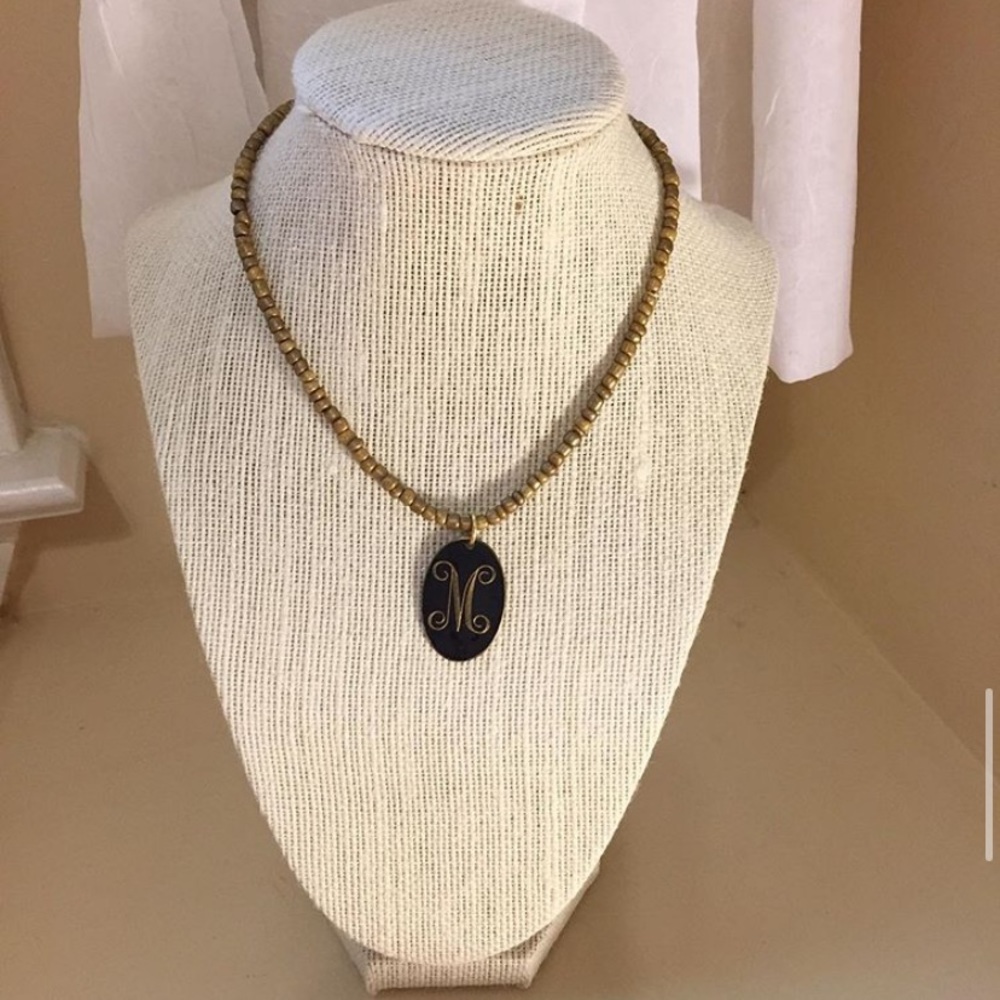 “M” Beaded Necklace/Chocker